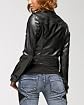 Patched Leatherette Jacket Product Image