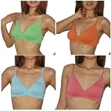 4 PACK - Womens CALVIN KLEIN LINGERIE: Perfectly Fit Sexy Red Wireless & Seamless Bra