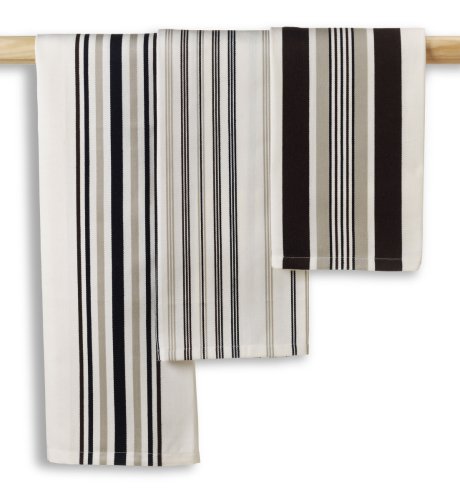 3 Woven Stripe Tea Towels