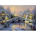 Schmidt Spiele 58450 - Thomas Kinkade "Winterliches Dorf", 1000 Teile Puzzle