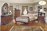 Home Elegance Barcelona Ironwork Style Bedroom Set Gold Highlights Cherry Whitewash finish 829-1-5 Other Item Sold Seperately Review