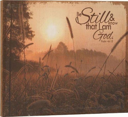 Be Still, And Know That I Am God Psalm 46:10 Gallery Wrapped Burlap 16 X 20