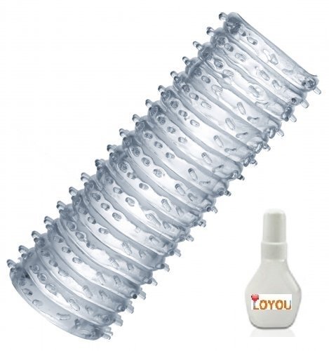 Male Masterbaiting Toys Handjob Texture Sleeves Penis Model Masturbate for Men+ 0.65 Oz Lubricating Oil