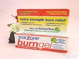 Scar Zone Burn Gel Extra Strength Burn Relief with Green Tea Super Antioxidant - .5 Oz/14g (Lot of 2)