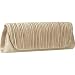J. Furmani Pleated Satin Flap Clutch