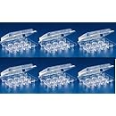 Oasis Supply PJP LBH-9222-12 12-Compartment Cupcake Container with Hinged Lid, Clear