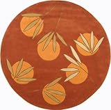 6' x 6' Round Safavieh SOH304A-6R Rust Color Hand Tufted Indian Soho Collection Rug