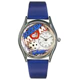 Whimsical Watches Women's Soccer Mom Royal Blue Leather Watch #S1010002