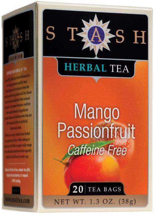 Stash Tea Mango Passionfruit Herbal Tea, 20 Count Tea Bags