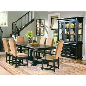 1376 Series 9 Piece Dining Room Set in Ebony