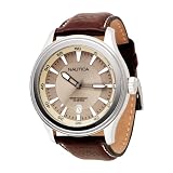 Nautica Leather Pebble Grain Strap Mink Dial Men's watch #N11052G