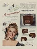 ILONA MASSEY, lovely singing and dramatic star, featured in an upcoming Republic Production ..... 1948 General Electric Radio ad, **THIS IS AN AD / POSTER, NOT A DVD** A1364