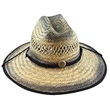 Wide Brim Men's Straw Hat - Lifeguard Hat
