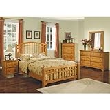 Country Pine Bedroom Set (Queen) by World Imports