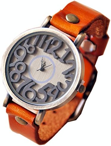 Handmade Cow Leather Belt Watch with Round Dial