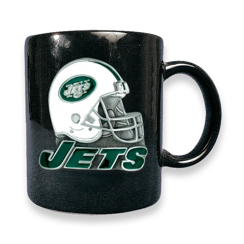 New York Jets 15oz Black Ceramic Mug