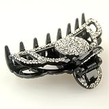 Apparel : Rousseau Black Crystal - Cubitas Avignon Collection (Made in France, Swarovski Crystals, Claw clip)