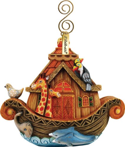 G. Debrekht Noah’s Ark Ornament Bible Story – opens hand painted G. Debrekht Noah’s Ark Ornament Bible Story – opens hand painted