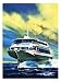 Jetfoil P and O Ferry Art Giclee Poster Print by Wilf Hardy, 18x24