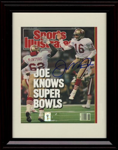 Framed Joe Montana Sports Illustrated Autograph Print - 2/5/89