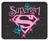 Supergirl Stars with Butterflies Rear Floor Mat/Utility Mat