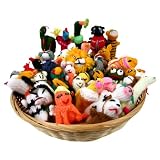 Wholesale Finger Puppets Set of 100 Assortment Birds, Animals & Insects