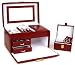 Red Travel Leather Jewelry Box