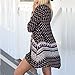 EFINNY Women's Bohemia Style Long Sleeve Sundress Beach Dress