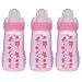 MAM 270 ml Baby Bottles 3-Pack (Pink)