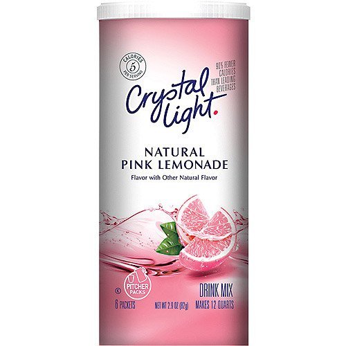 Crystal Light Pink Lemonade Drink Mix, 12-Quart 2.9-Ounce Canister (Pack Of 4)