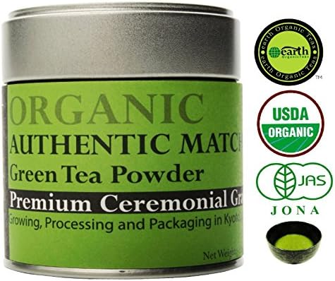 Matcha Green Tea Powder. [USDA Organic] Best Antioxidant- Japanese Green Tea. Premium Ceremonial Grade. 1.06 Oz (30 g) Tin.
