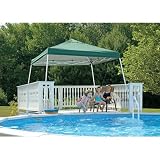 12' x 12' Popup Canopy Green Cover with Black Roller Bag Leg Type: Straight Leg, Cover Color: Black