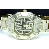 Iced Out G-Elite Bling Hip Hop Mens Gold Tone very Unique Watch (HH0193) by Hiphop Collection