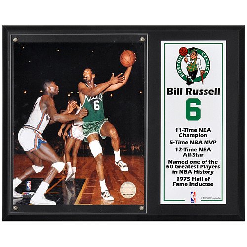 Mounted Memories Boston Celtics Bill Russell 12X15 Plaque With 8X10 Photograph And Plate