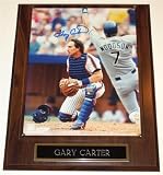 Gary Carter Autographed/Hand Signed New York Mets 8x10 Photo with FREE WALL PLAQUE