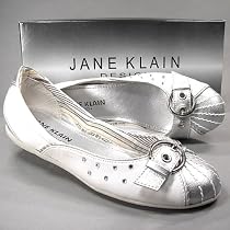 JANE KLAIN design coole Ballerinas mit funkelnden Strasssteinchen, weiss-silber Gr.39