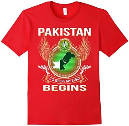 Men's pakistan clothing. Best gift t shirt for Pakistan. Large Red