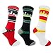 3 Pairs Strideline Athletic Men's Sport Crew Socks Strapped Fit One Size Designs
