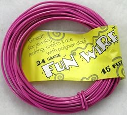 Fun Wire 24 Gauge Coil - Rasberry Pink
