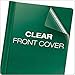 Oxford Premium Clear Front Report Covers, Dark Green, Letter Size, 25 per box (58817)