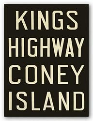 Kings Highway/Coney Island by Winter Works 12"x9" Art Print Poster