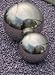 Set of 2 Stainless Steel Mirror Sphere's 9 & 13cm