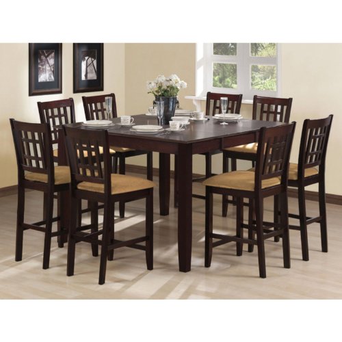 Welton Arthur 9 Piece Counter Height Dining Set Dining Set - Merlot