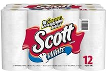 Scott Paper Towels, White Regular Rolls, 12 50-Sheet Rolls (Case of 2)