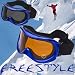 FREESTYLE Ski Snowboarding Goggles, BLUE! Frame, Double Anti-Fog Lenses