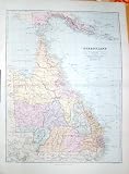 1904 Map of QUEENSLAND AUSTRALIA