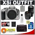 Canon EOS Digital Rebel XSi 12.2-Megapixel SLR Camera Body with Tamron 28-80mm and 70-300mm Lens + 16GB Card + LP-E5 Battery + Case + Bonus Accessory Kit