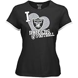 Oakland Raiders Ladies / Womens I Love Football Scrapbook Love T-Shirt