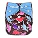 Charcoal Bamboo All In One Cloth Diapers with Inserts, 6-pack (Boy / Prints)
