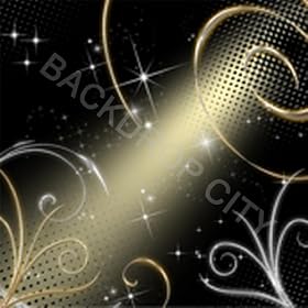 10'x10' Club Black and Gold Hip Hop Background Backdrop